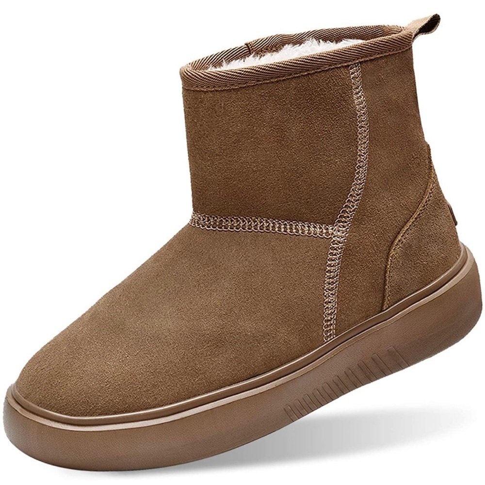 COPY - New Womens Winter Fur Lined Suede Ankle Snow Boots Brown​